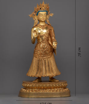 Dipankara the Eternal Buddha Statue | Traditionally Made Golden Artwork