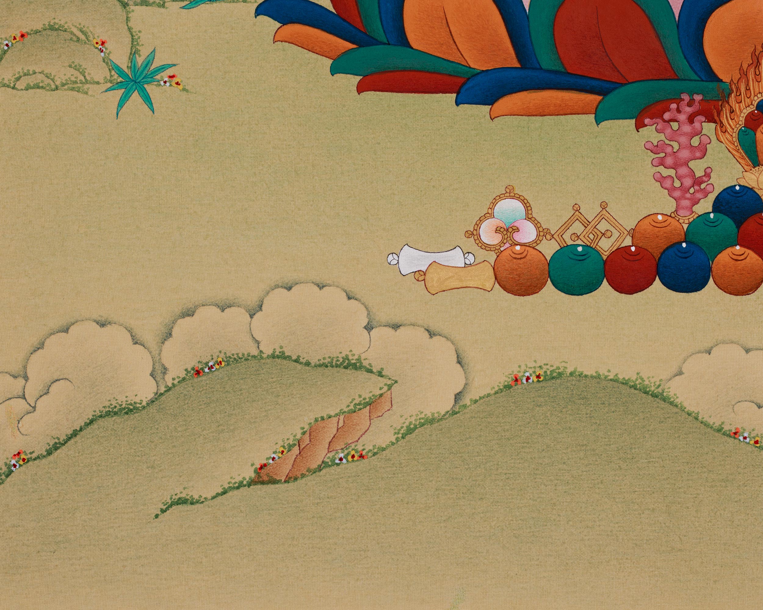 Exclusive Thangka of Healer Medicine Buddha | The Divine Buddha of Healing and Protection