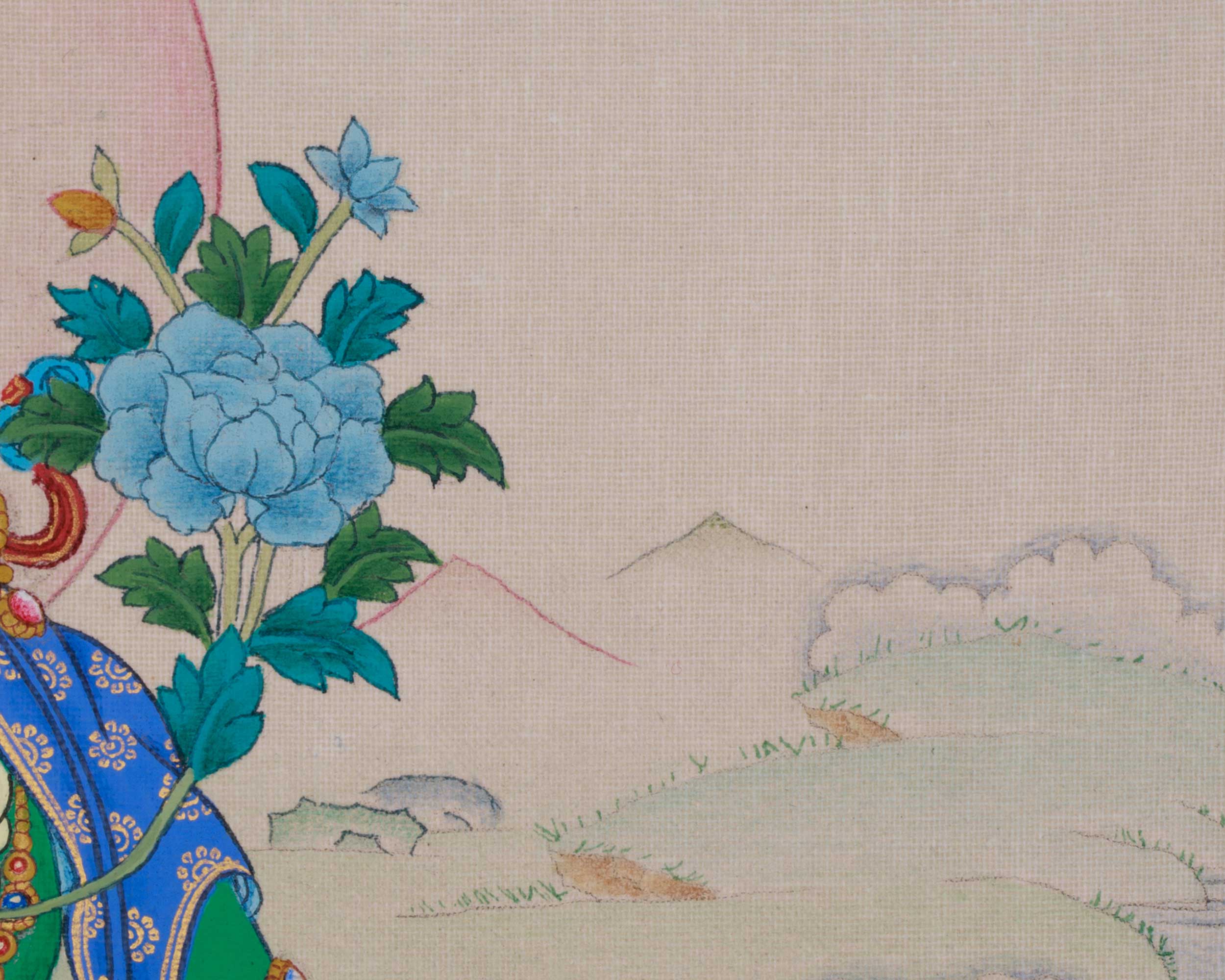 Himalayan Artwork of Green Tara | Symbolizing Compassion, Protection and Enlightened Blessings