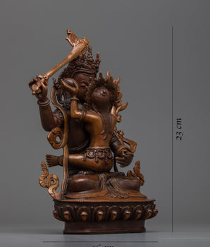 manjushri-with-consort-sculpture