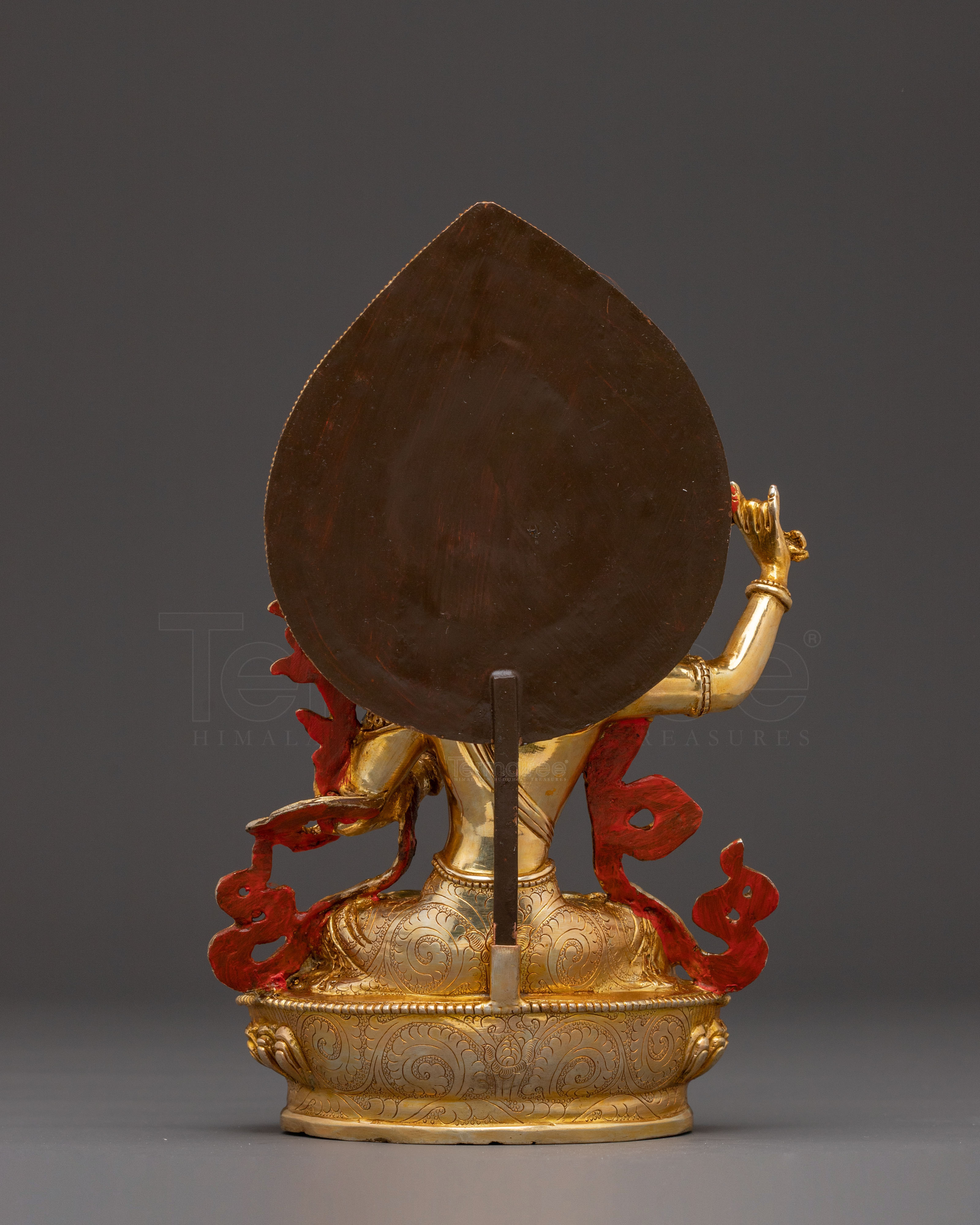 Tibetan Wisdom Deity Manjushri Statue – 24K Gold Gilded Copper Statue
