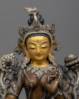 Handcrafted Green Tara Art