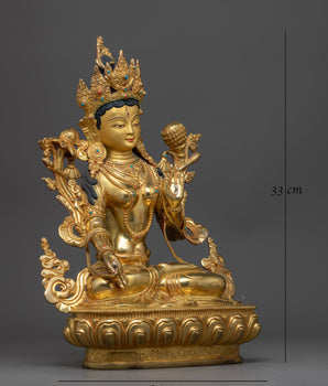 white-tara-copper-sculpture