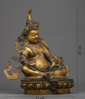 yellow-dzambhala-mantra-statue