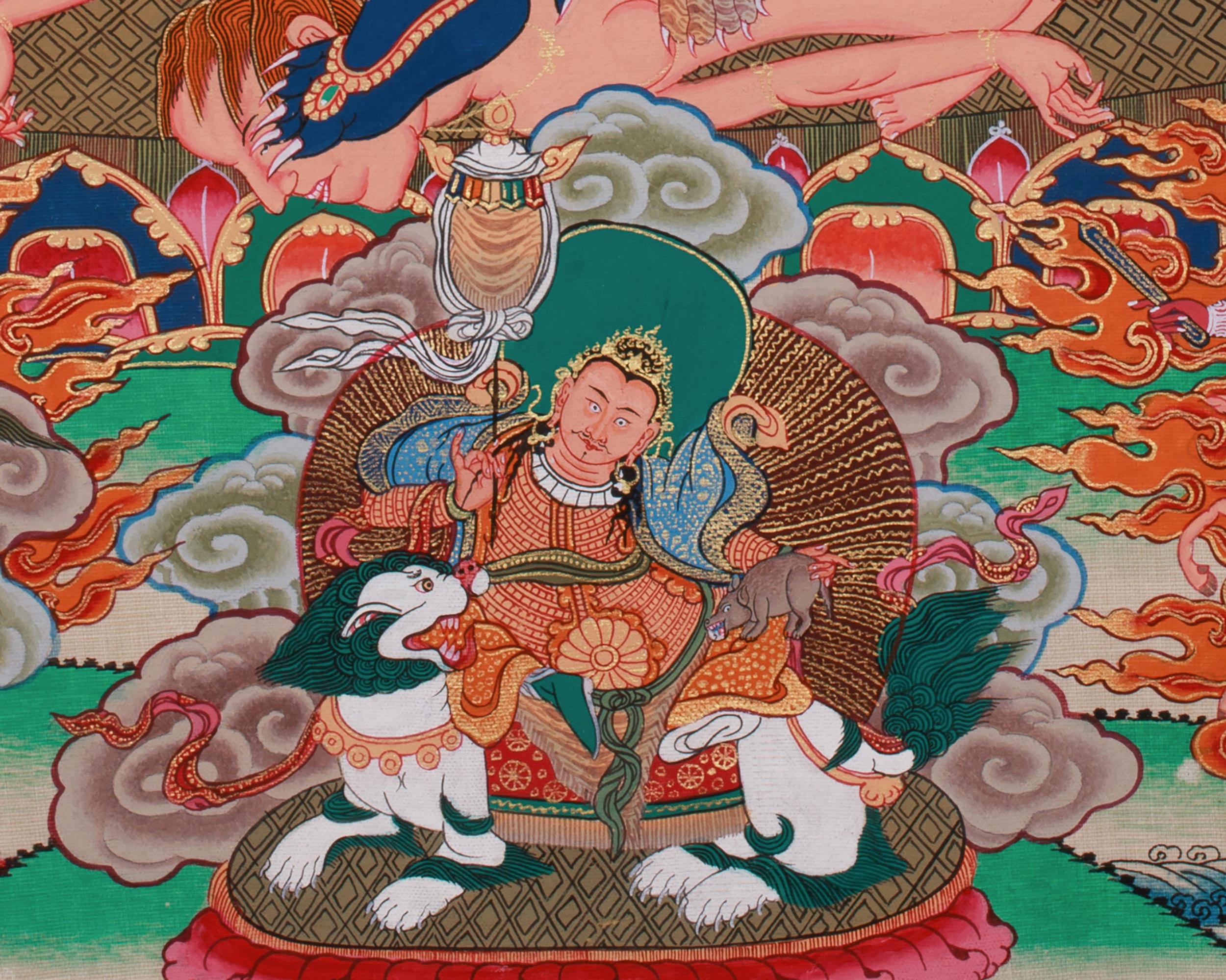 Thangka of 4-Armed Mahakala | Protector Deity of Wisdom and Dharma