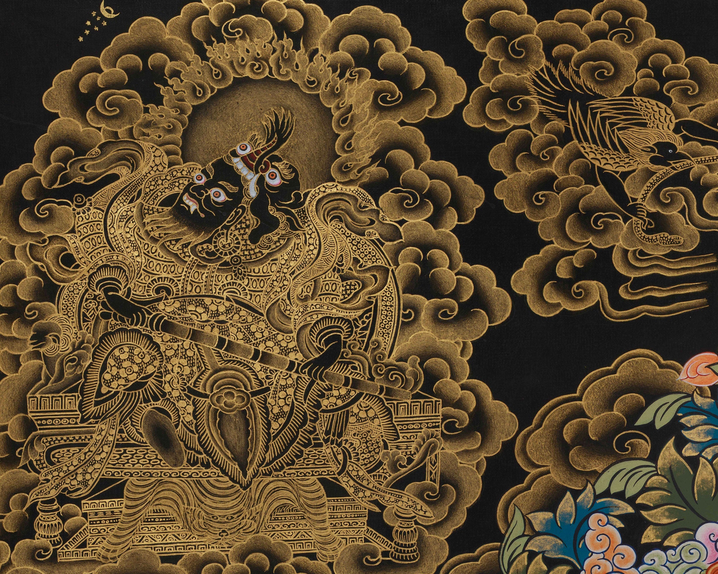 Golden Presence of Bhaishajyaguru, Medicine Buddha | Giclee Canvas Print