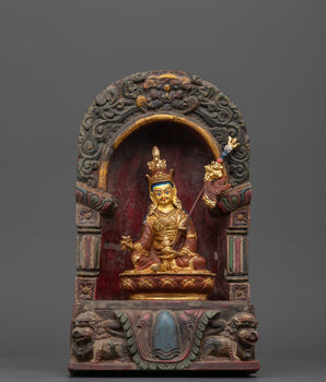 Sacred Guru Rinpoche with Throne