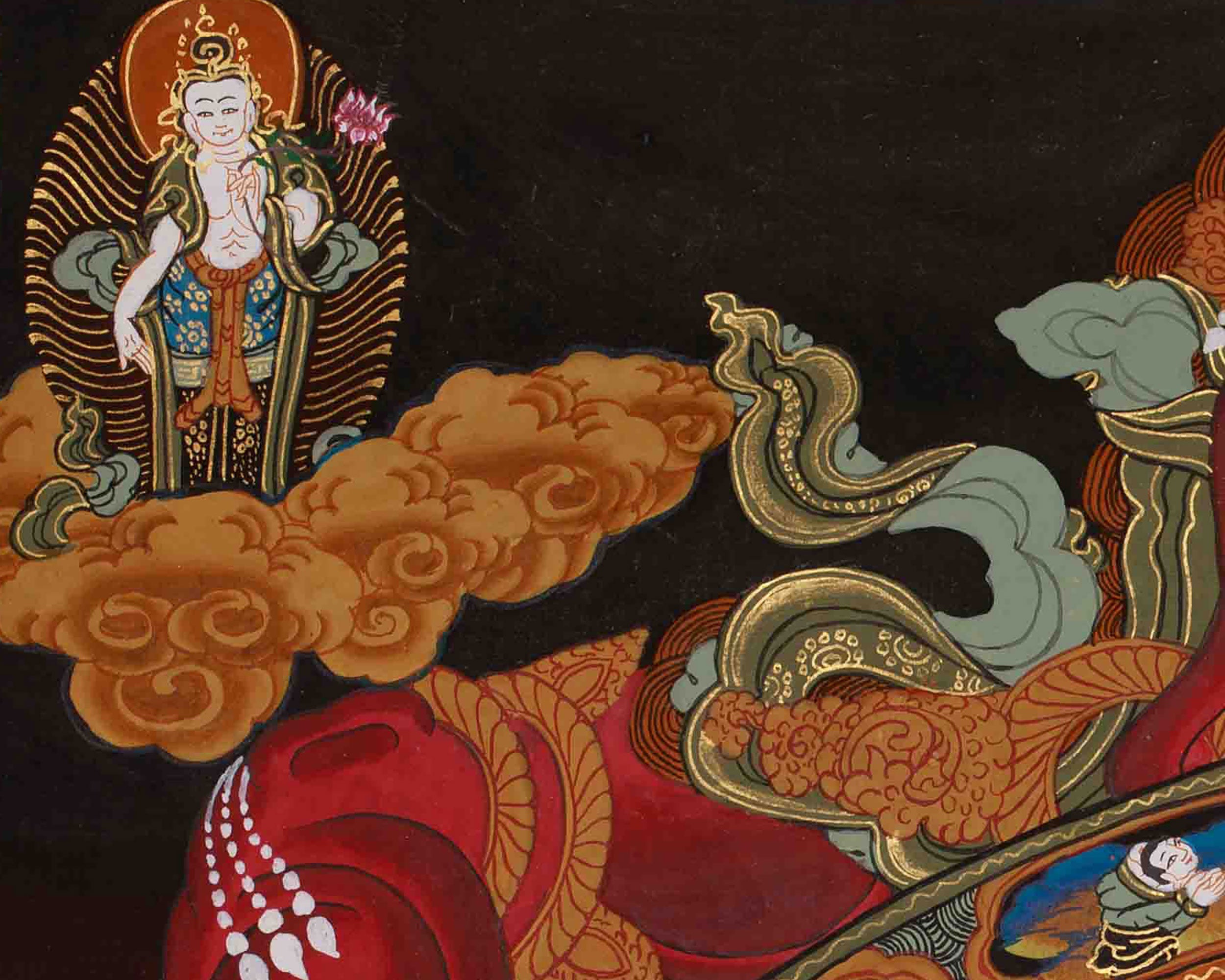 Buddhist Wheel of Life Art | Hand Painted Bhavachakra Thangka | Meditation Altar