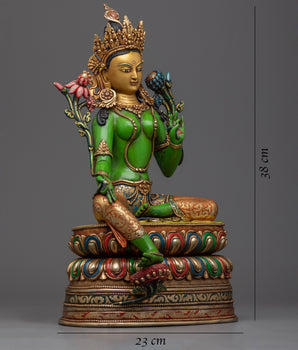 green tara buddha statue gift
