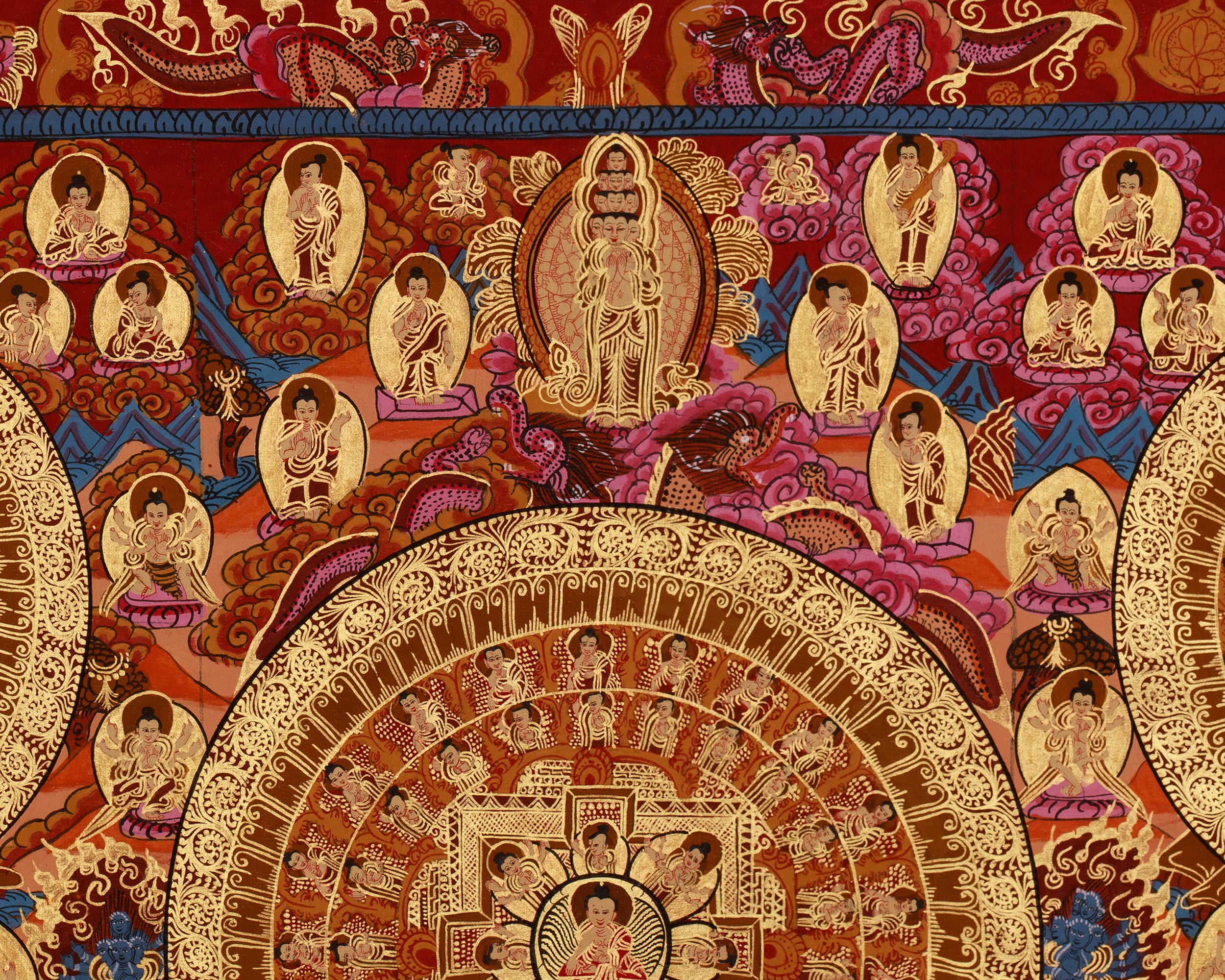 Hand-Painted Tibetan Buddha Mandala | Himalayan Art