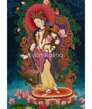 Tibetan Bodhisattva Padmapani Painting Print