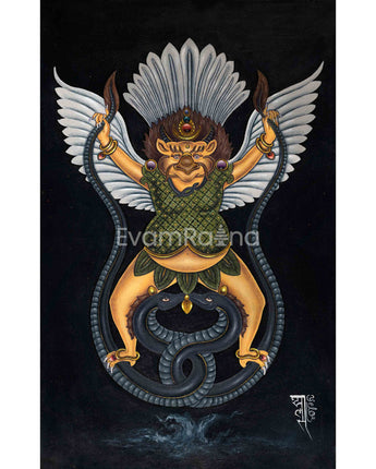 Tibetan Garuda Digital Print 