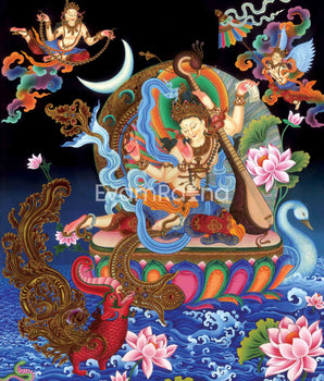 Goddess Saraswati Tibetan Buddhist Print