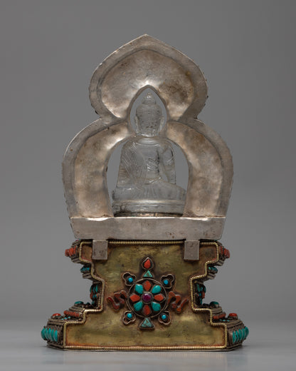 Crystal Ratnasambhava Buddha Statue | Buddhist Home Sign Decor