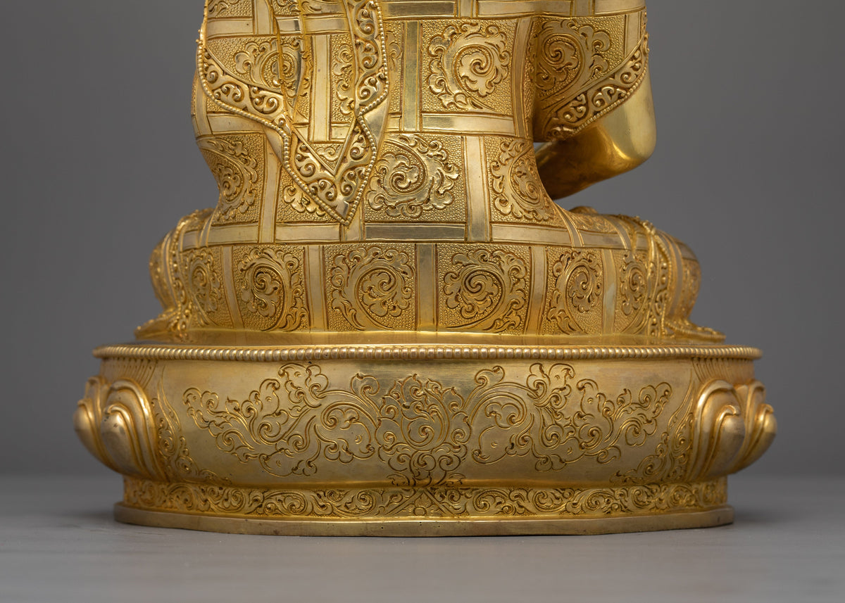 Amitabha Buddha of pure land Sculpture | Enlightened Sukhavati for Shrine