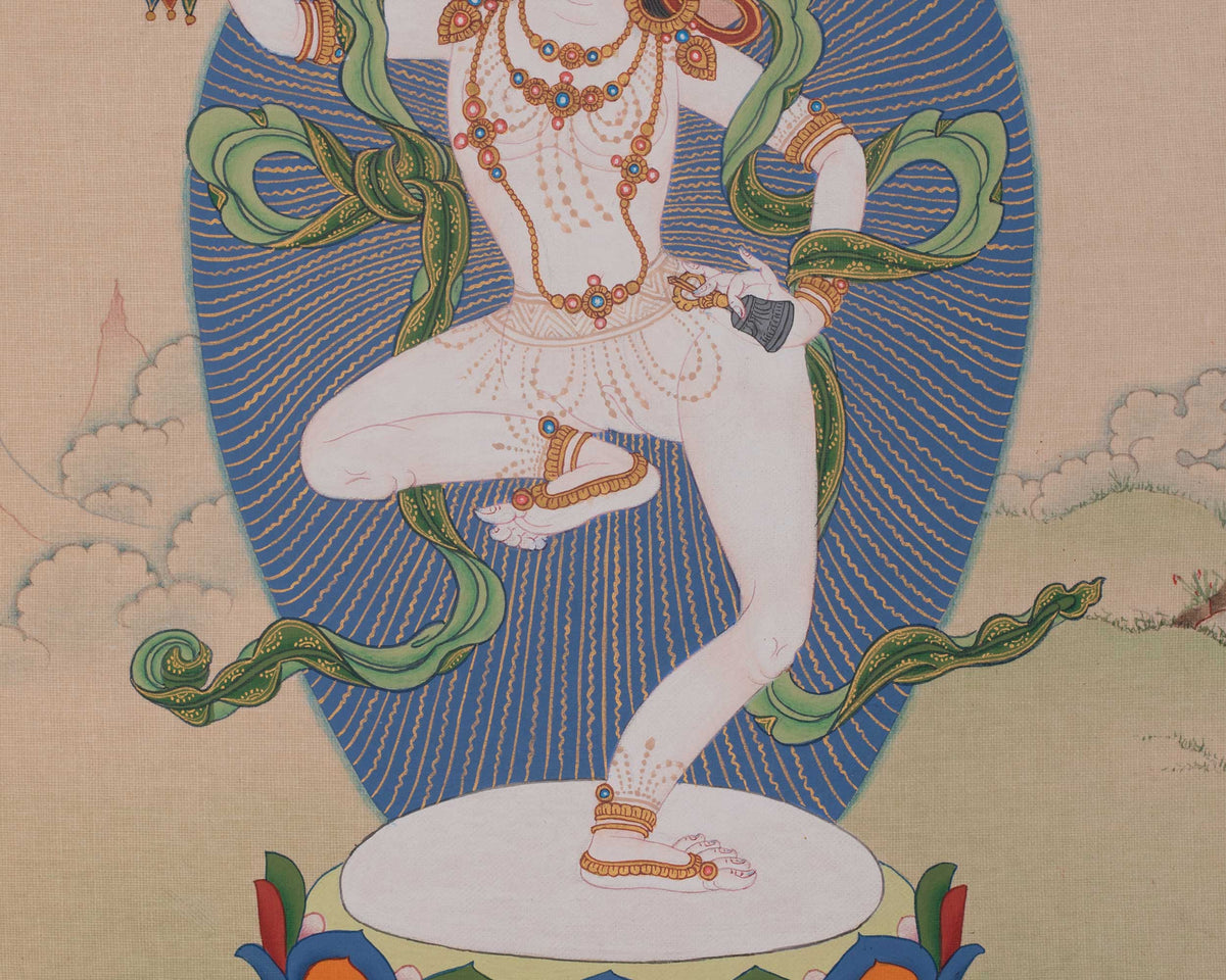 Tibetan Machig Labdron Art | Sacred Chöd Lineage Buddhist Painting of Wisdom and Liberation