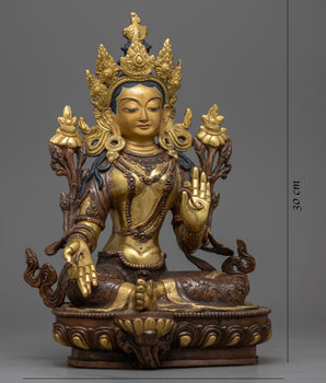 Green Tara Bodhisattva Statue | Female Bodhisattva of Wisdom and Compassion