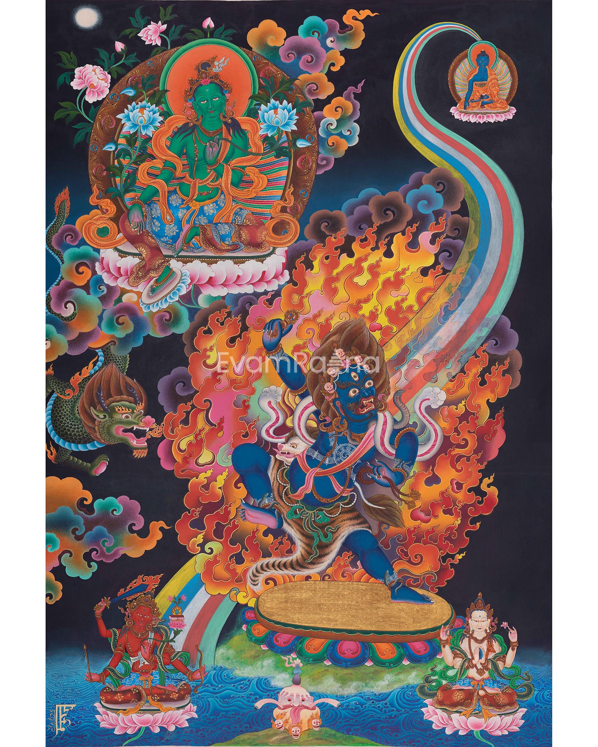 Bodhisattva Vajrapani Thangka Print