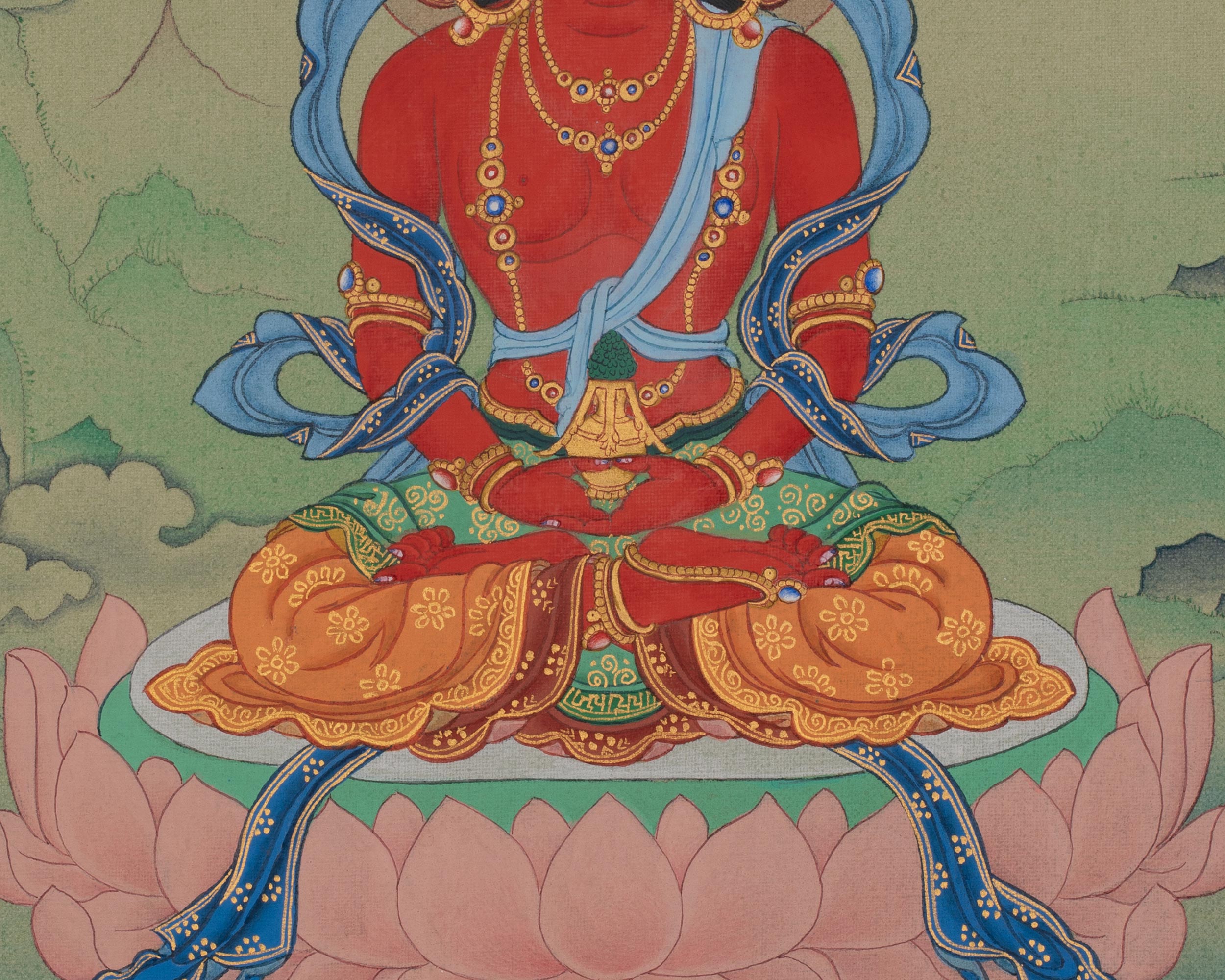 Amitayus Buddha Tibetan Art | Symbolizing Longevity and Wisdom | Infinite Life