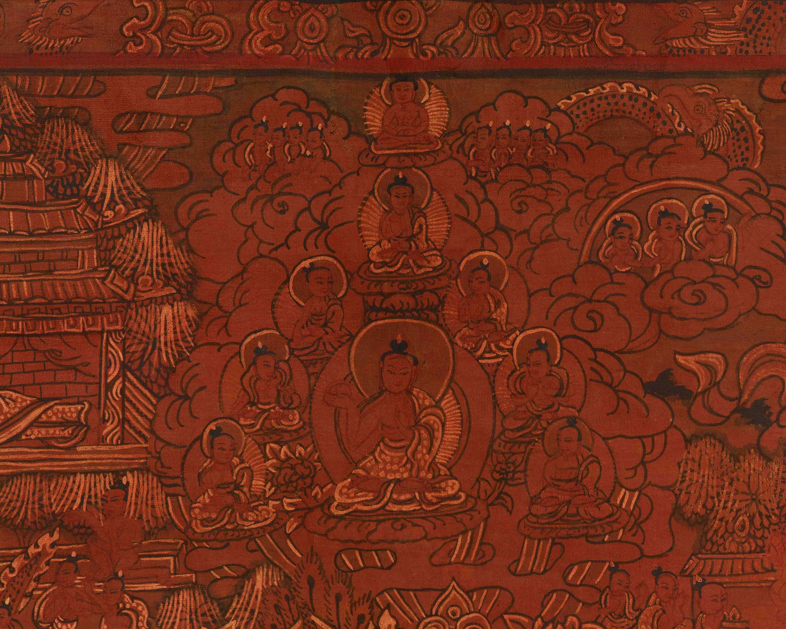 Buddha Life Story Tibetan Thangka | Shakyamuni Buddha’s Enlightened Path