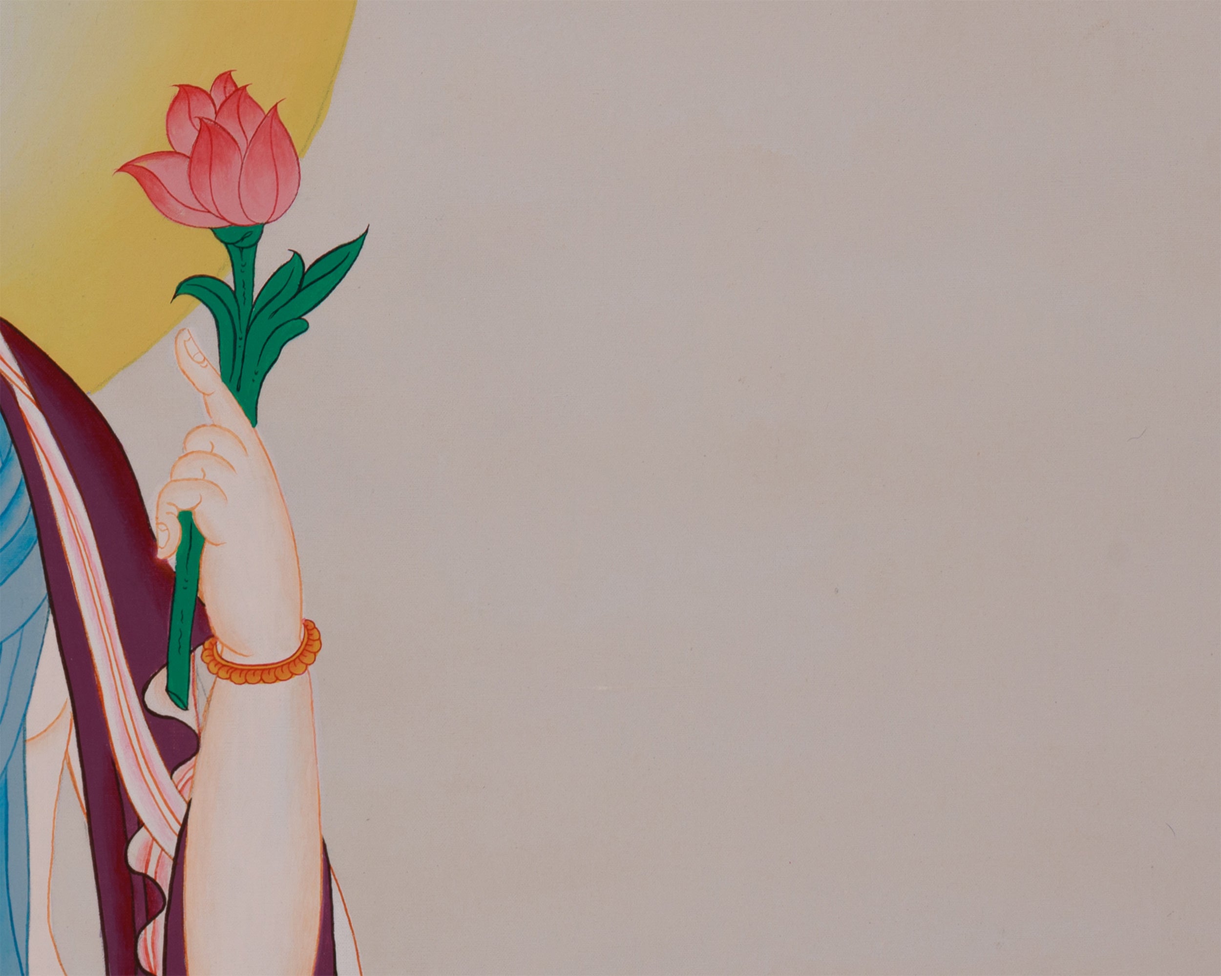Graceful Kannon Thangka | Japanese Depiction of the Compassionate Bodhisattva