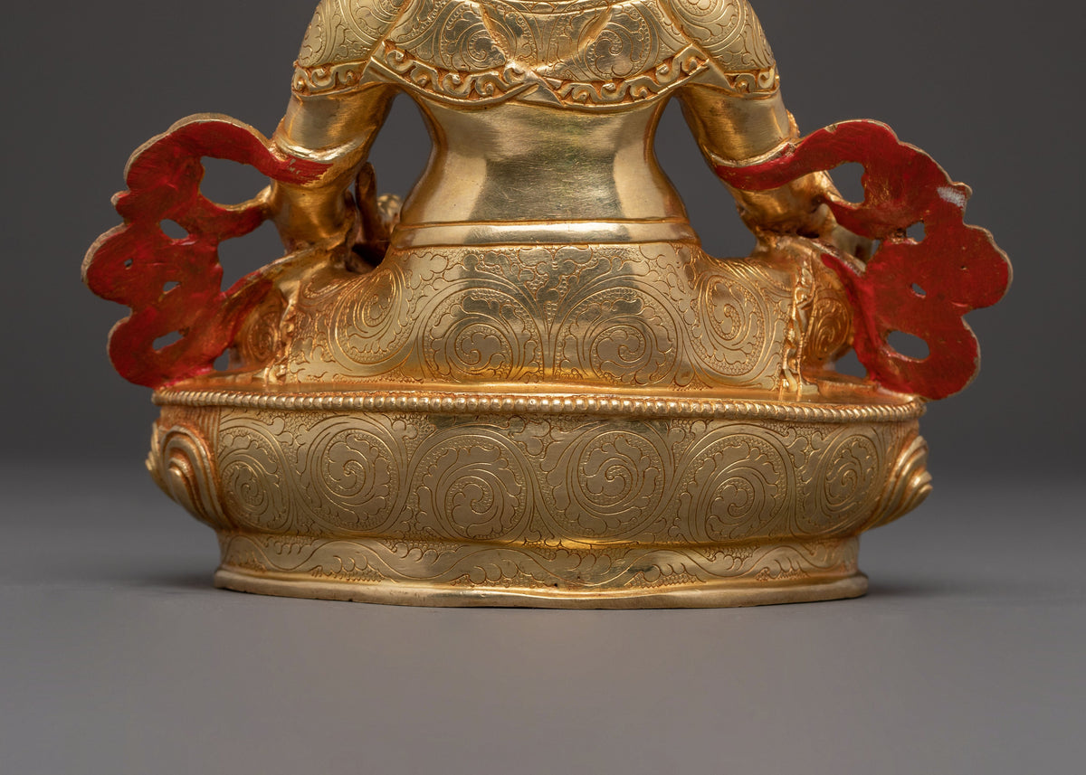 Sacred Statue of Dzambhala | 24K Gold Gilded Copper Statue