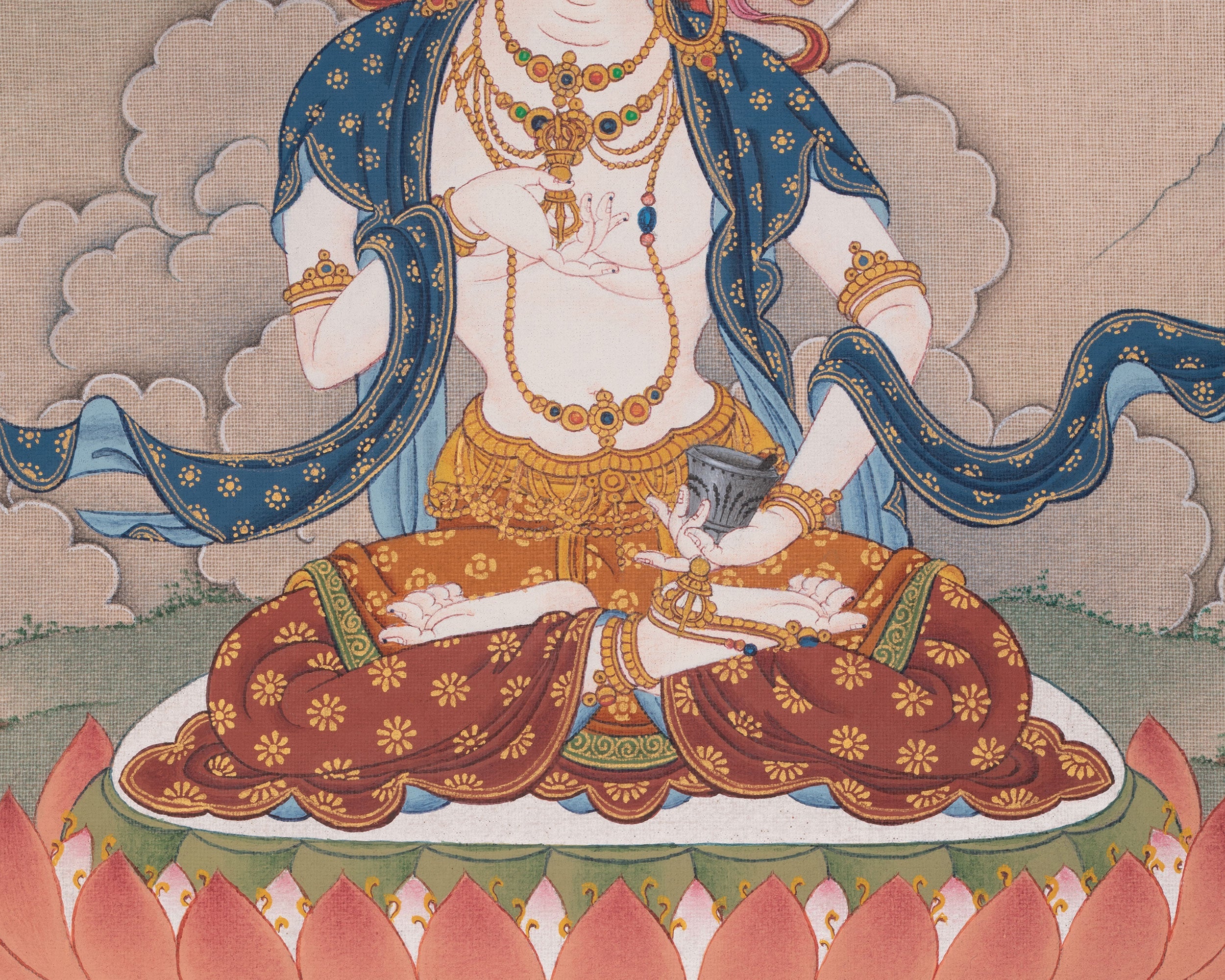 Vajrasattva Purification Art | Wisdom Deity | Spiritual Artwork