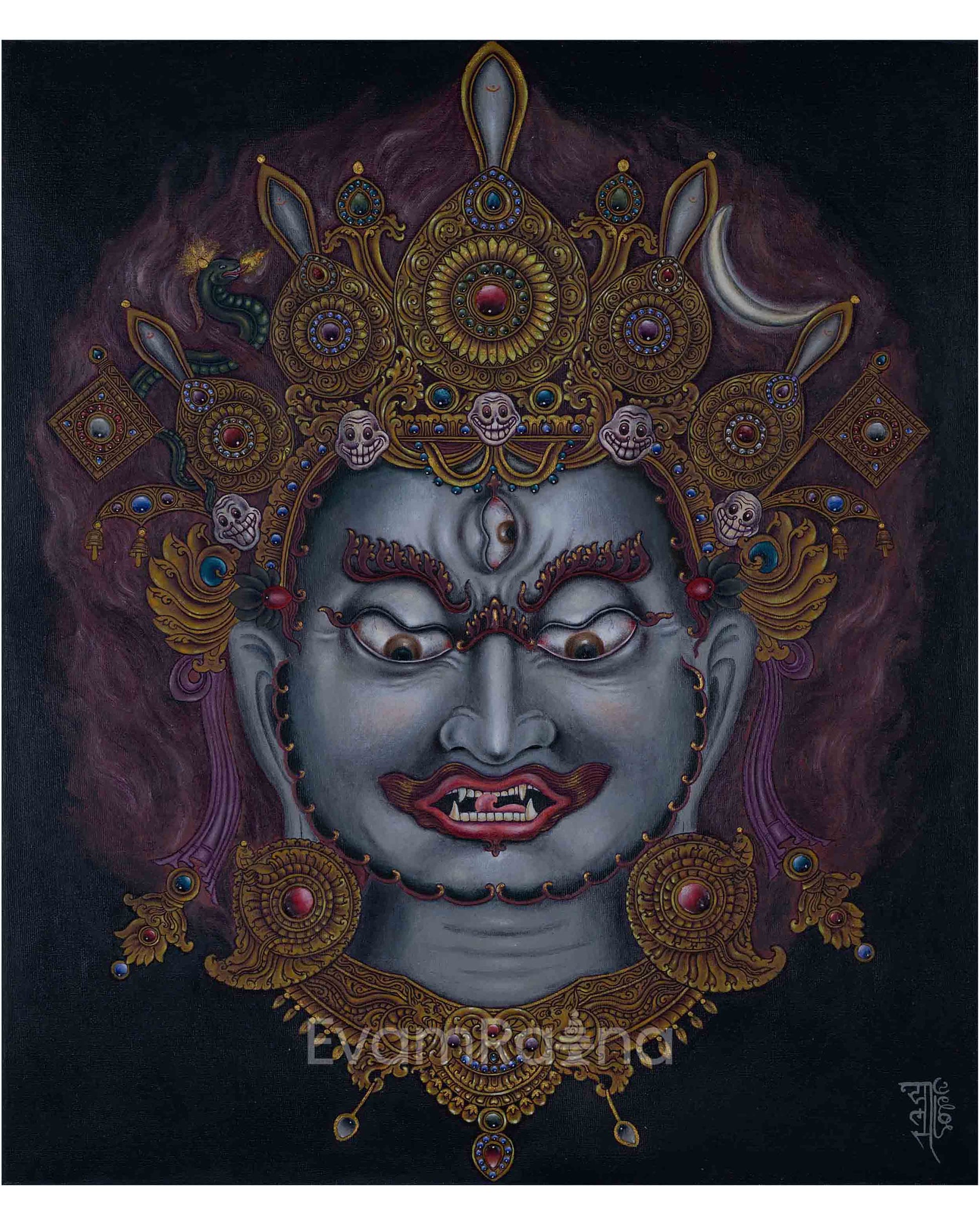 Bhairava Thangka Print 