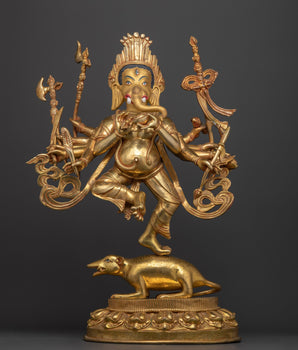 Standing Rakta Ganesh Statue