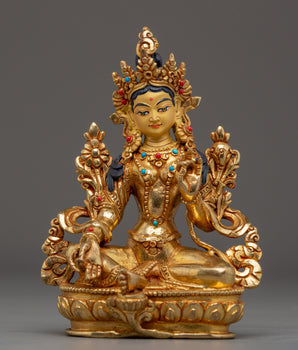 Divine Bodhisattva Green Tara Golden Art