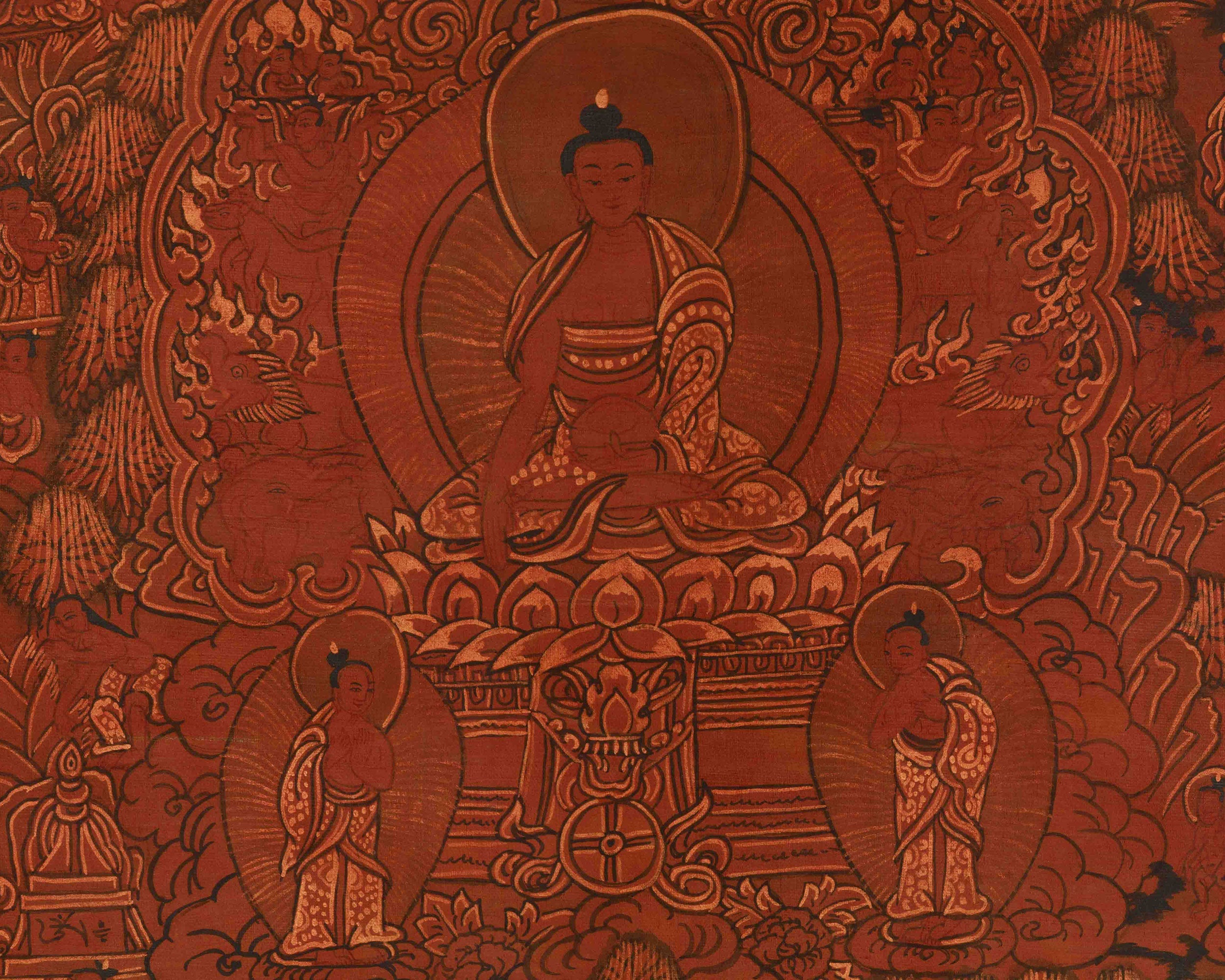Buddha Life Story Tibetan Thangka | Shakyamuni Buddha’s Enlightened Path
