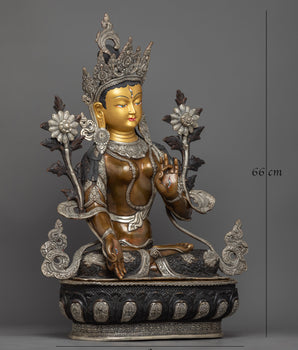 white-tara-copper sculpture