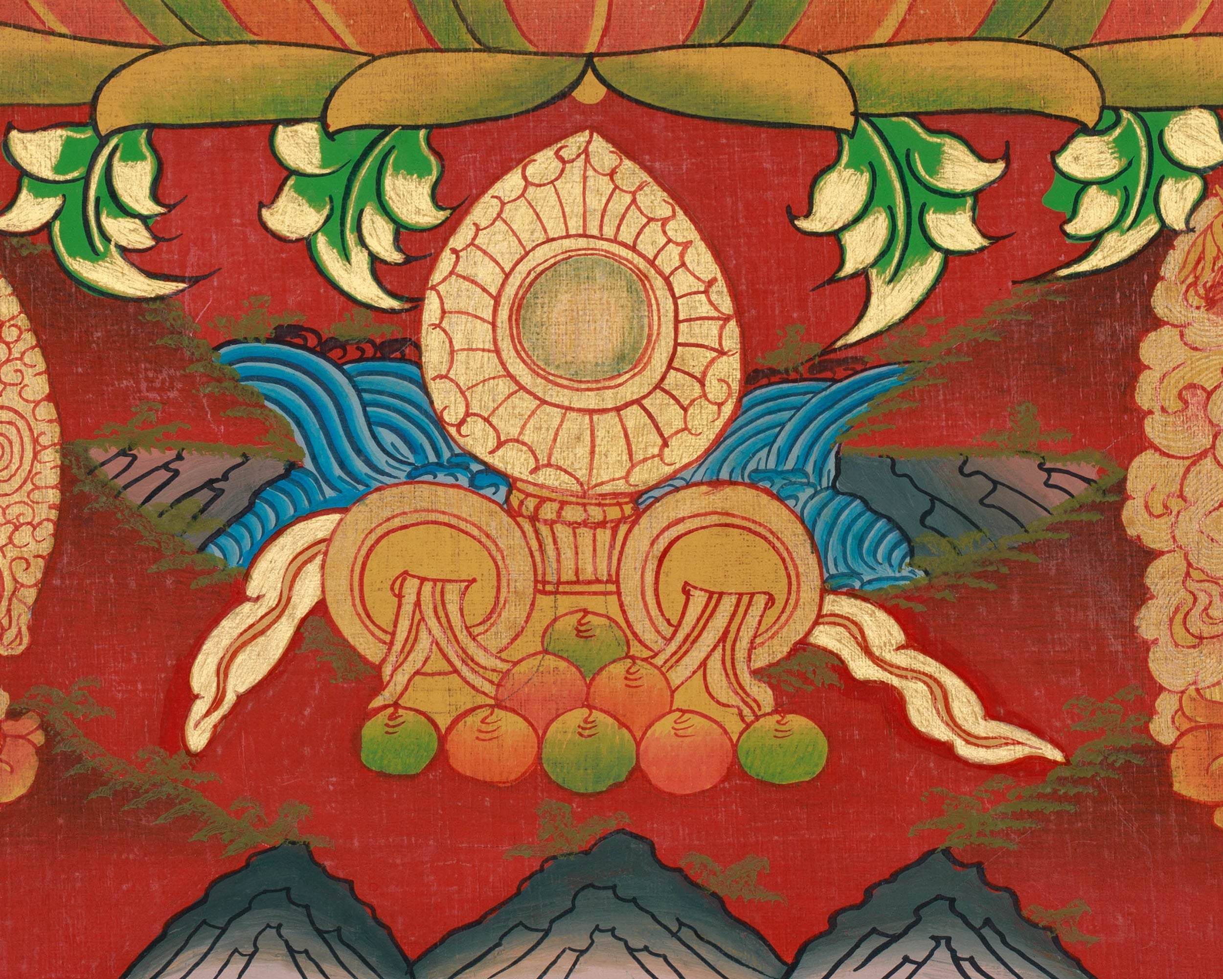Chenrezig Sacred Buddhist Thangka | Avalokiteshvara Compassion Art