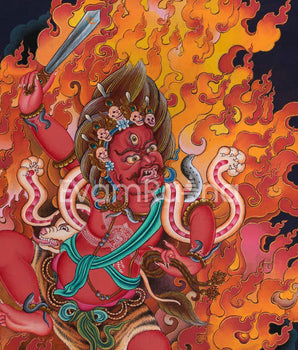 Khadgapani Goddess Thangka Print | Traditional Himalayan Artwork