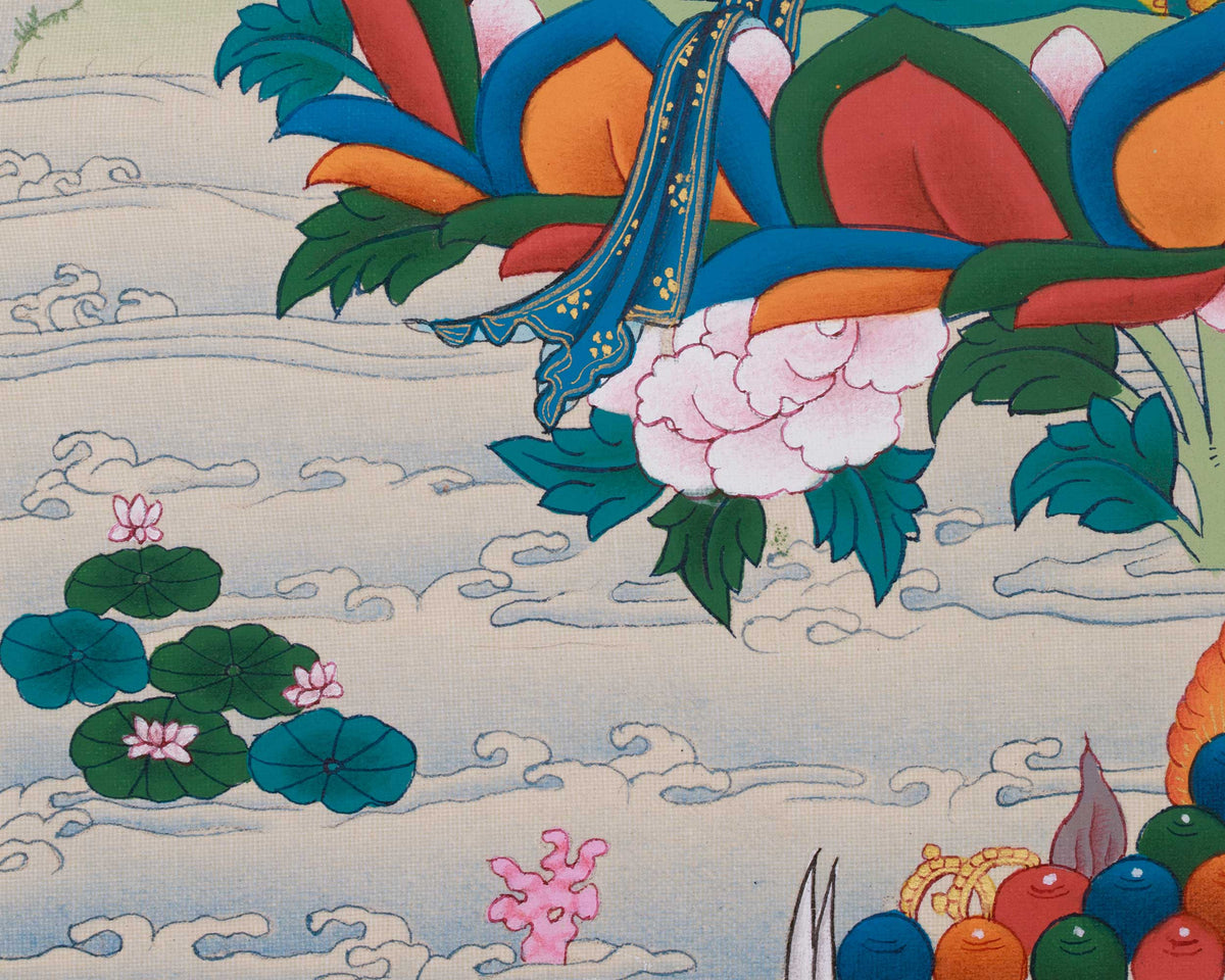 Manjushri Wisdom Deity Thangka | A Sacred Thangka of Knowledge and Enlightenment