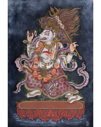 singini-goddess-thangka-print-wall-decor