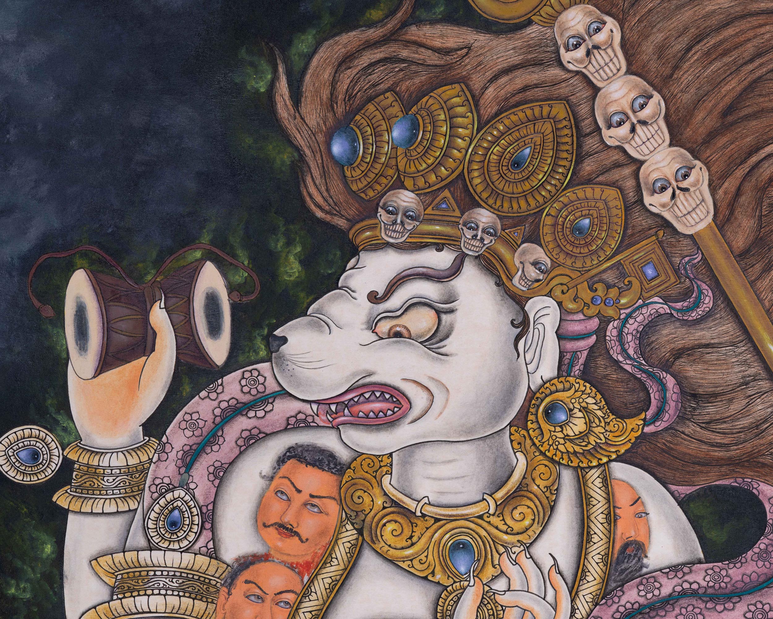 Singini Goddess Thangka Print | Wall Decor