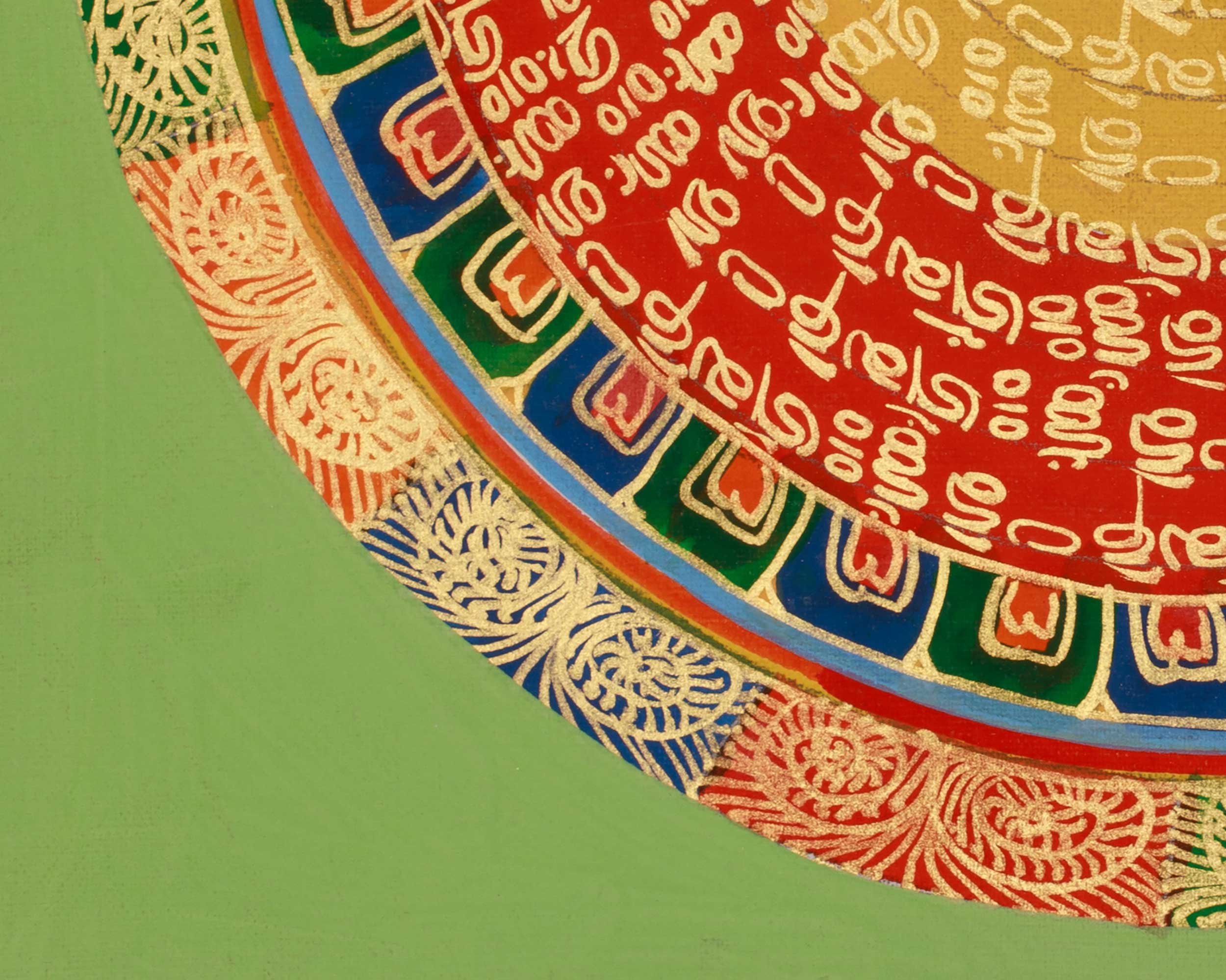 Religious Art of Mantra Mandala | Sacred Tibetan Meditation and Visualization Artwork