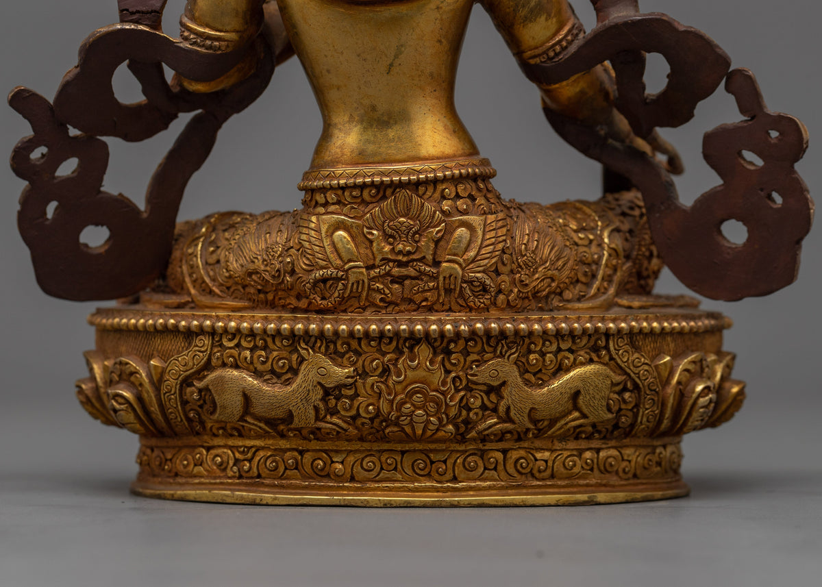Goddess Green Tara Sculpture | The Rescuer from Eight Fears, Symbol of Swift Assistance