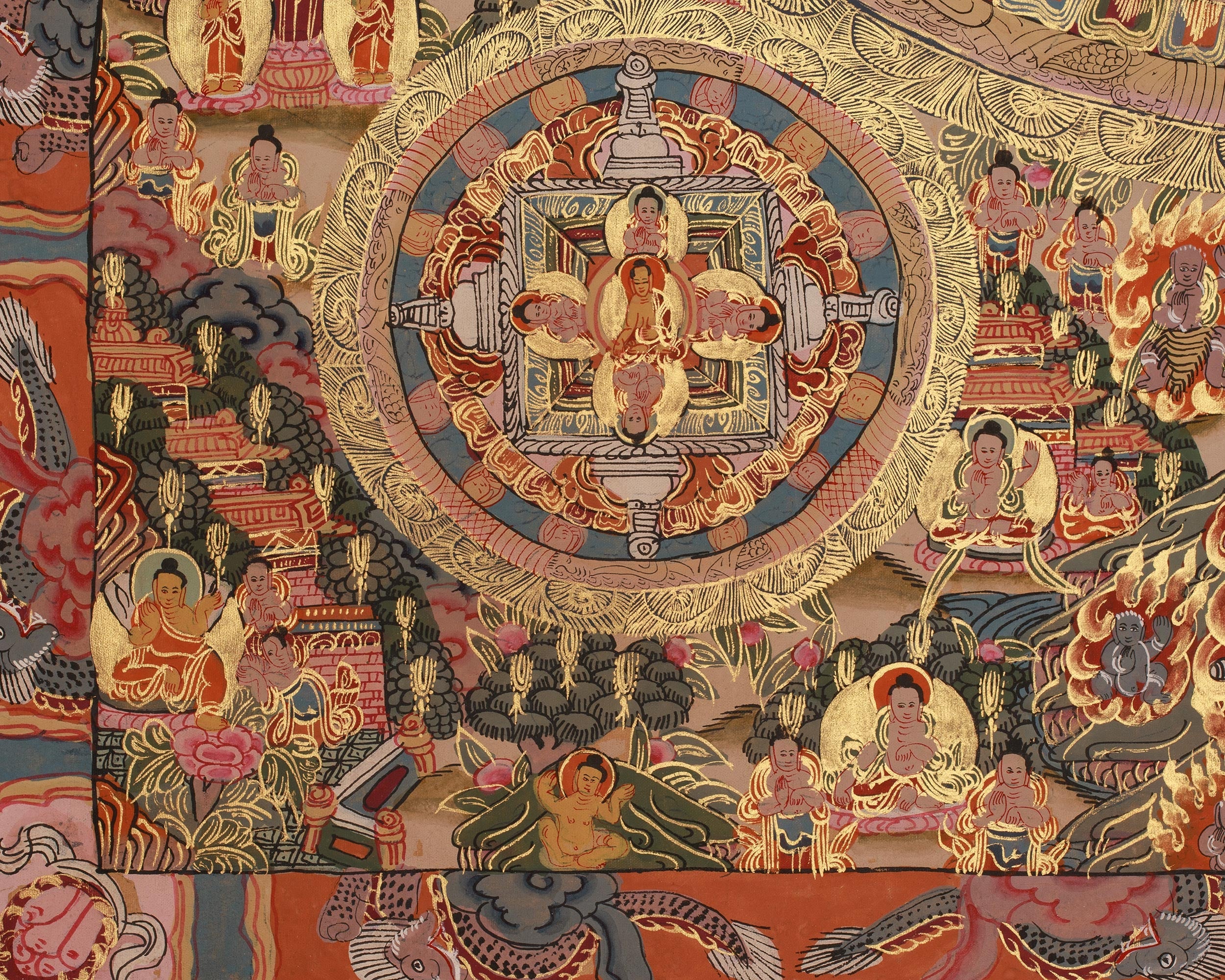 Sacred Thangka of Buddha Mandala | A Vision of Enlightened Universe
