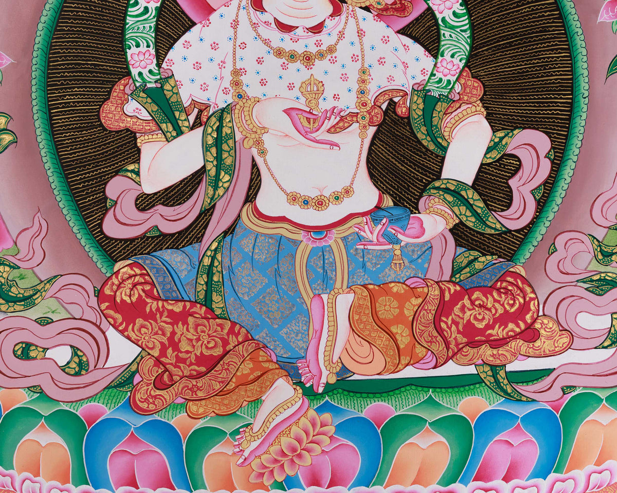 Vajrasattva Buddha Thangka | A Sacred Representation of Purification and Enlightenment