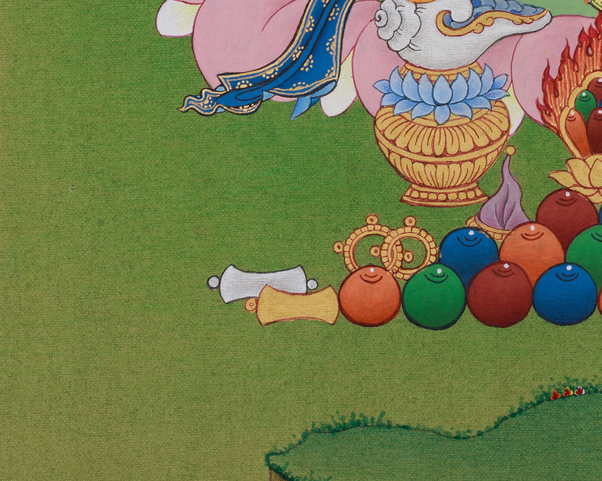 Himalayan Thangka of Dzambhala | A Divine Symbol of Wealth