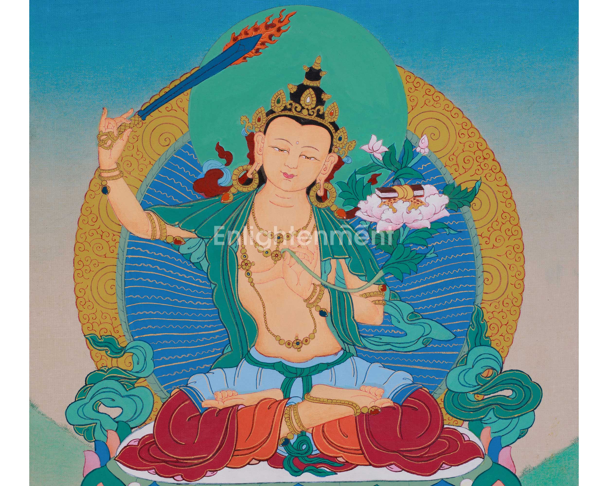 Himalayan Manjushri Artwork | The Sword of Wisdom