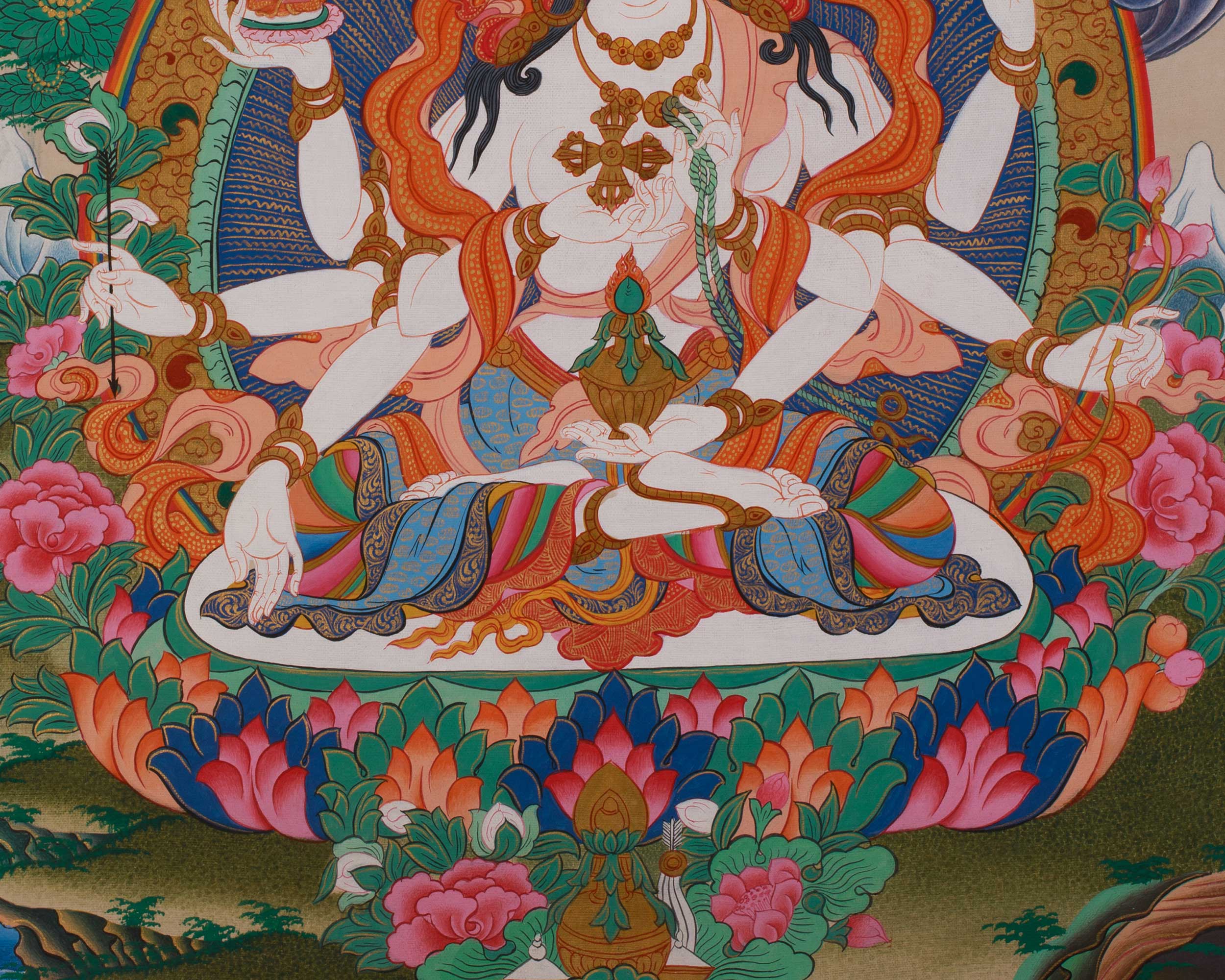 Traditional Thangka of Namgyalma | Buddhist Deity of Longevity