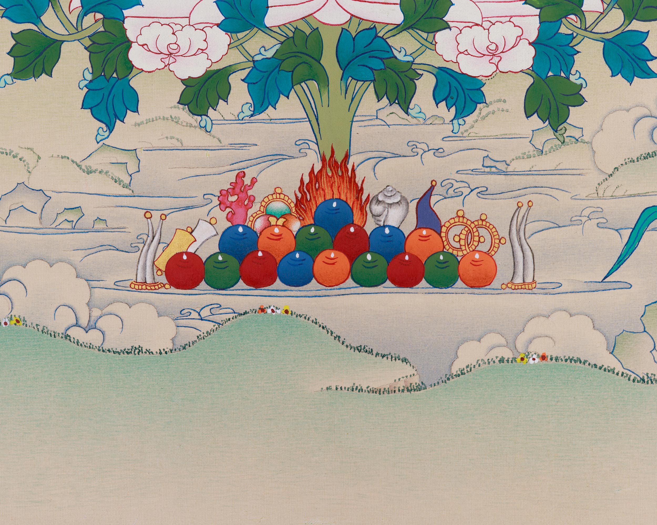 Bodhisattva White Tara Painting | Tibetan Goddess of Compassionate Healing