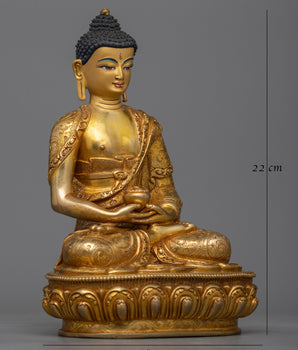 buddha amitabha-gilt sculpture