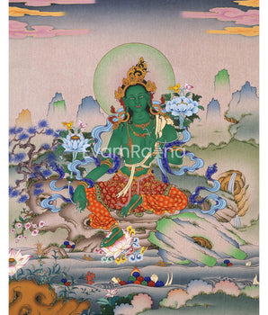 Traditional Green Tara Mother Giclee Print