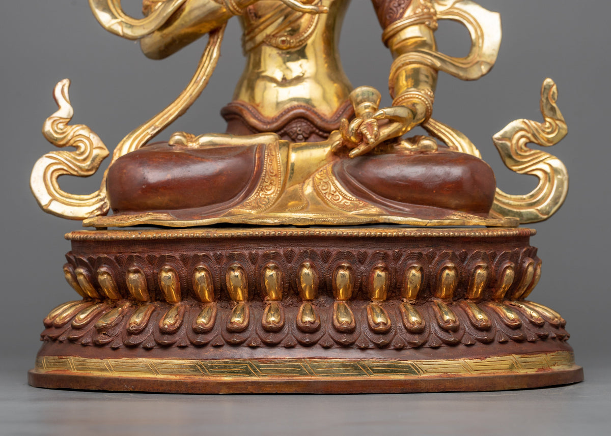 Bajrasattva Statue in 24K Gold | Symbol of Purification and Enlightenment