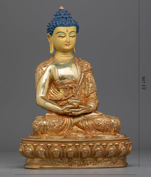 24K Gold Buddha Amitabha Statue | Traditionally Handcrafted Buddha Statue
