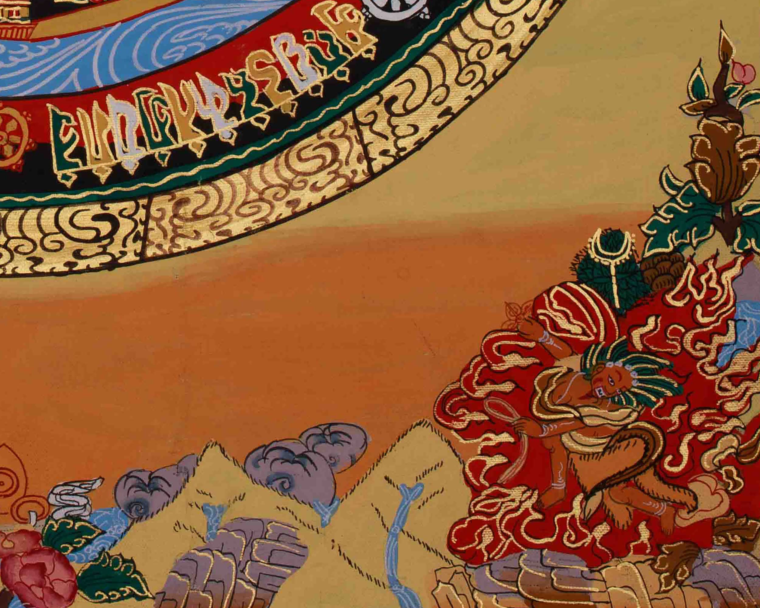 Sacred Kalachakra Mandala Art | Symbolizing the Wheel of Time and Cosmic Harmony